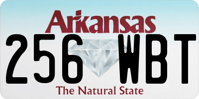 AR license plate 256WBT