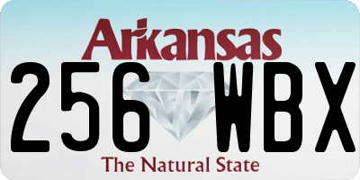 AR license plate 256WBX
