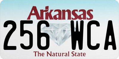 AR license plate 256WCA
