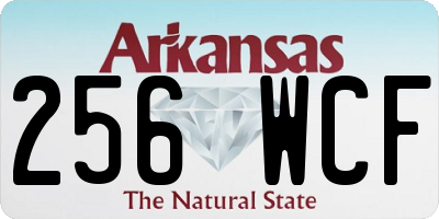 AR license plate 256WCF