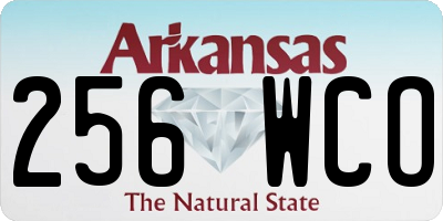AR license plate 256WCO