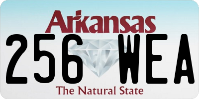AR license plate 256WEA