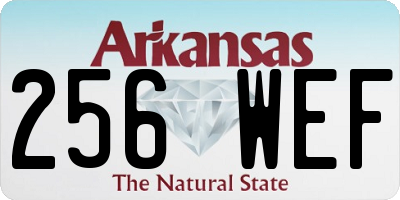 AR license plate 256WEF