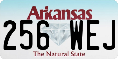 AR license plate 256WEJ