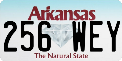 AR license plate 256WEY