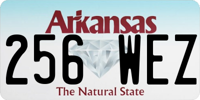 AR license plate 256WEZ