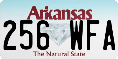 AR license plate 256WFA