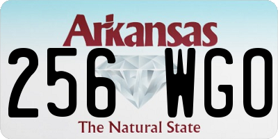 AR license plate 256WGO