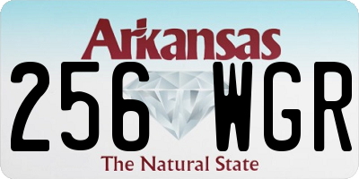 AR license plate 256WGR