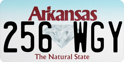 AR license plate 256WGY