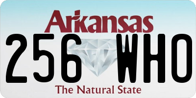 AR license plate 256WHO