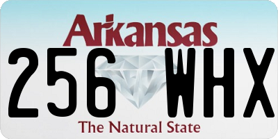 AR license plate 256WHX