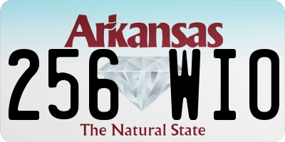 AR license plate 256WIO