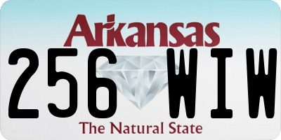 AR license plate 256WIW