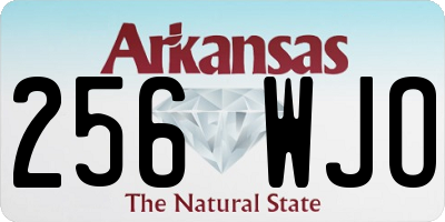 AR license plate 256WJO