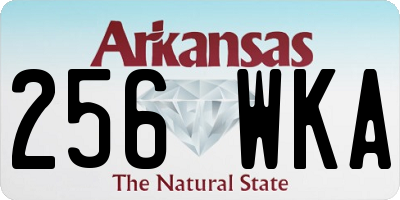 AR license plate 256WKA