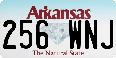 AR license plate 256WNJ