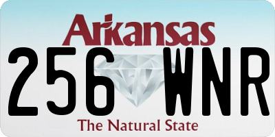 AR license plate 256WNR