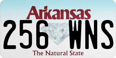 AR license plate 256WNS