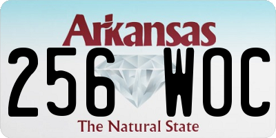 AR license plate 256WOC