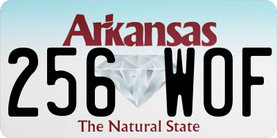 AR license plate 256WOF