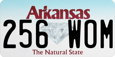 AR license plate 256WOM