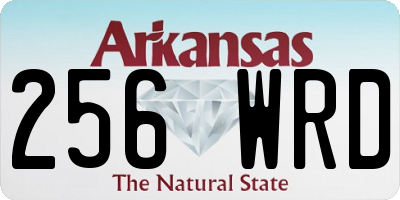 AR license plate 256WRD