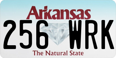 AR license plate 256WRK