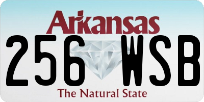 AR license plate 256WSB