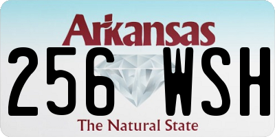 AR license plate 256WSH