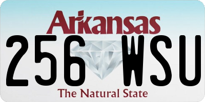 AR license plate 256WSU