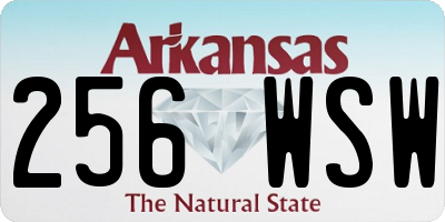 AR license plate 256WSW