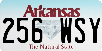 AR license plate 256WSY