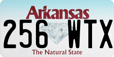 AR license plate 256WTX