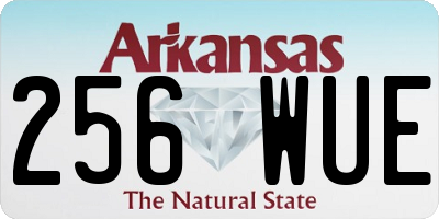 AR license plate 256WUE