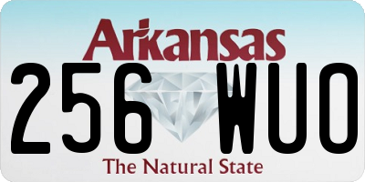 AR license plate 256WUO