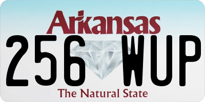 AR license plate 256WUP