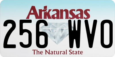 AR license plate 256WVO