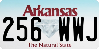 AR license plate 256WWJ