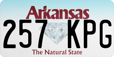 AR license plate 257KPG