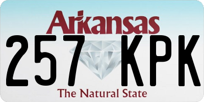 AR license plate 257KPK