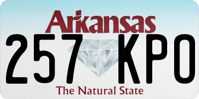 AR license plate 257KPO