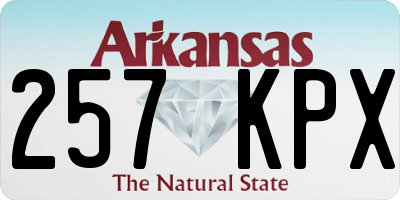 AR license plate 257KPX