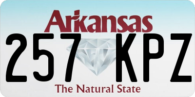 AR license plate 257KPZ