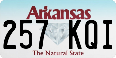 AR license plate 257KQI