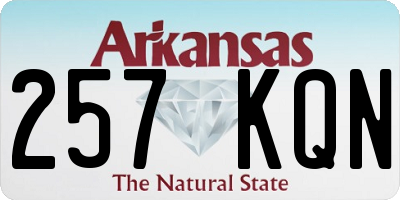 AR license plate 257KQN