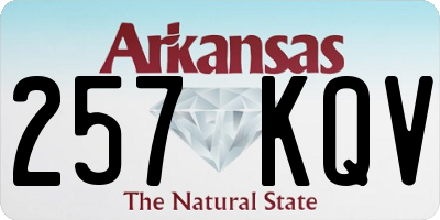 AR license plate 257KQV