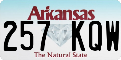 AR license plate 257KQW