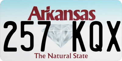 AR license plate 257KQX