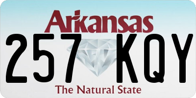 AR license plate 257KQY